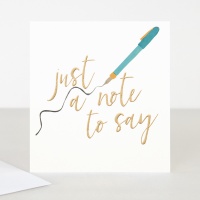 Just a note say Card By Caroline Gardner